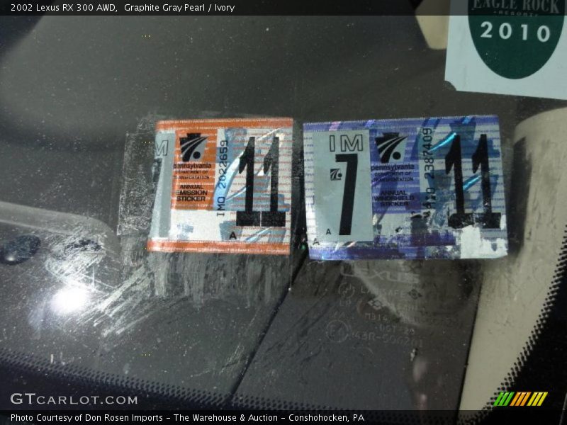 Graphite Gray Pearl / Ivory 2002 Lexus RX 300 AWD