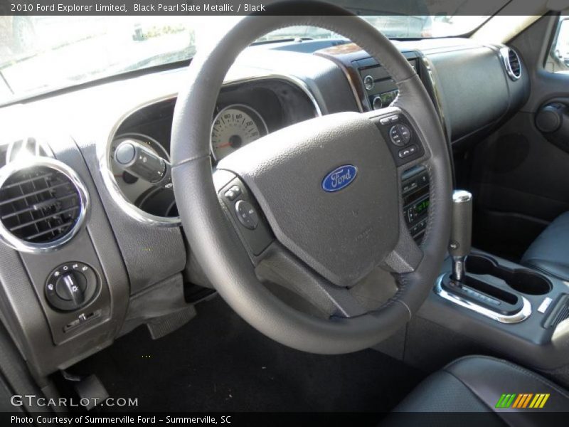 Black Pearl Slate Metallic / Black 2010 Ford Explorer Limited