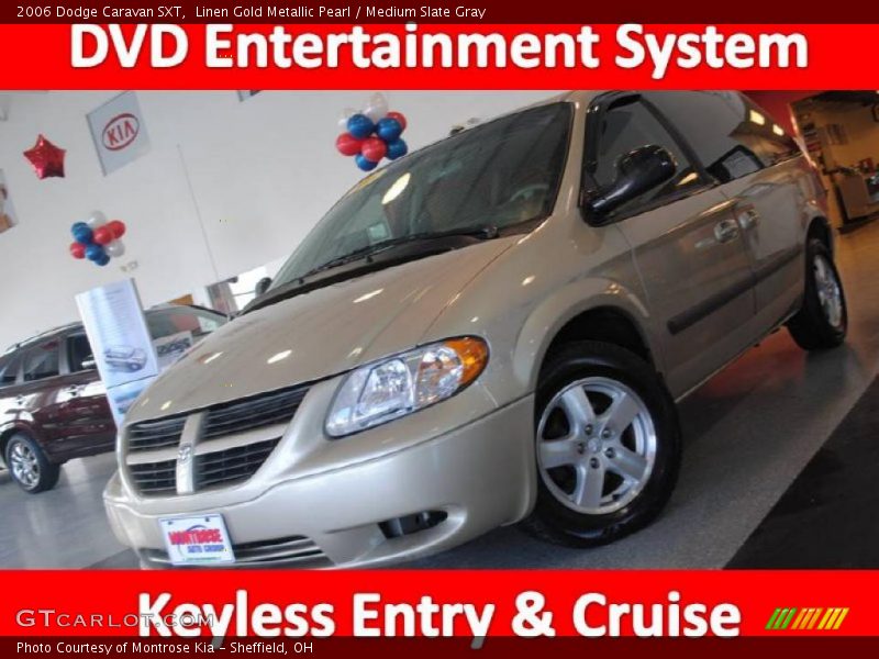 Linen Gold Metallic Pearl / Medium Slate Gray 2006 Dodge Caravan SXT