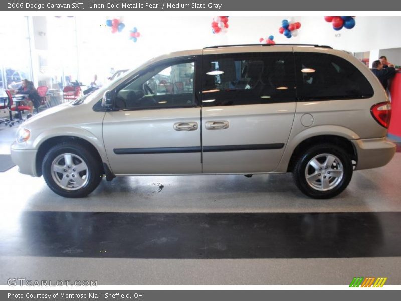 Linen Gold Metallic Pearl / Medium Slate Gray 2006 Dodge Caravan SXT