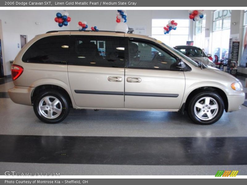 Linen Gold Metallic Pearl / Medium Slate Gray 2006 Dodge Caravan SXT