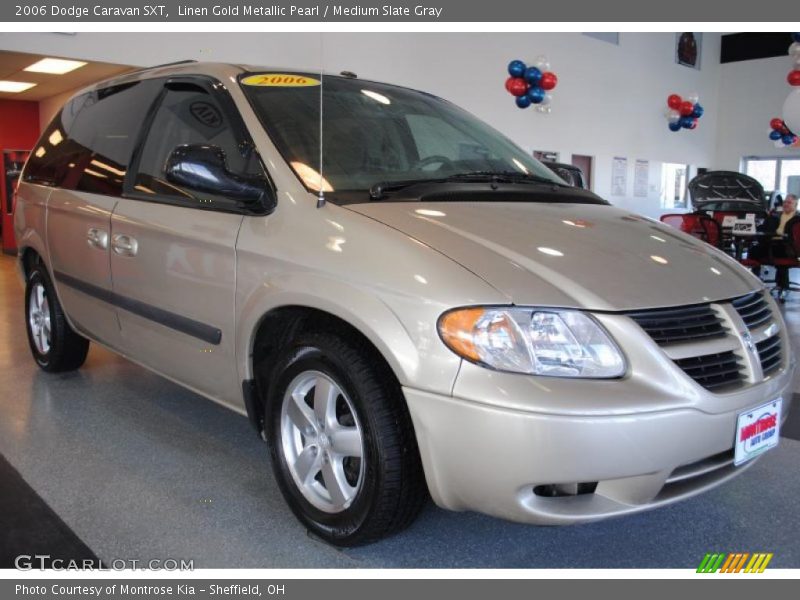 Linen Gold Metallic Pearl / Medium Slate Gray 2006 Dodge Caravan SXT
