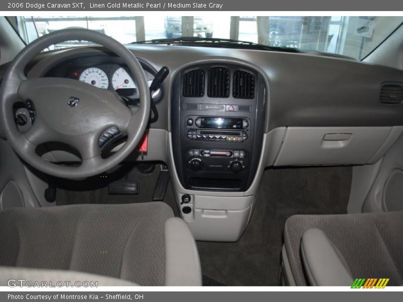 Linen Gold Metallic Pearl / Medium Slate Gray 2006 Dodge Caravan SXT