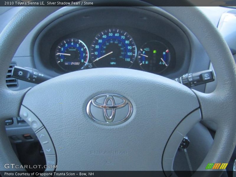 Silver Shadow Pearl / Stone 2010 Toyota Sienna LE