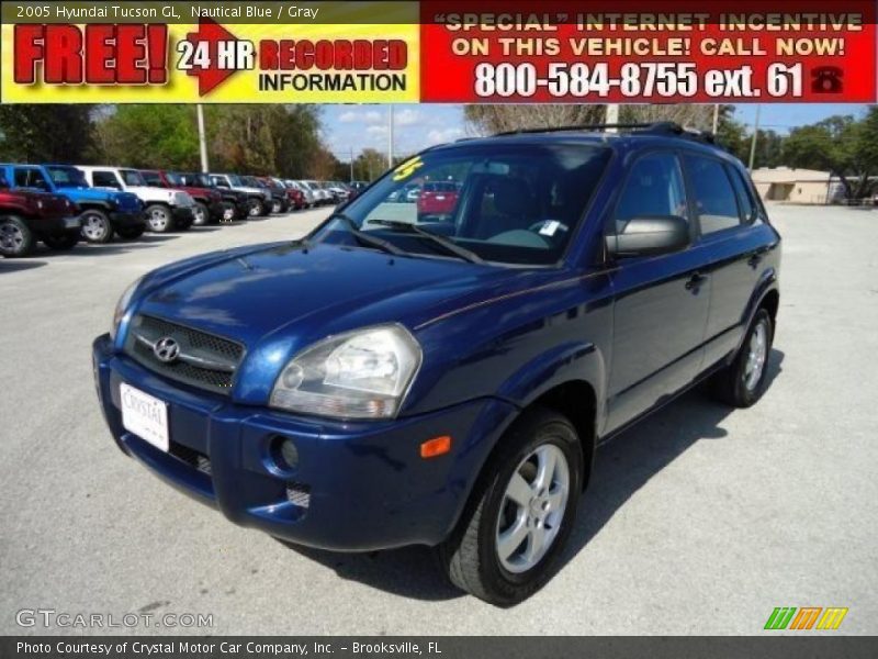 Nautical Blue / Gray 2005 Hyundai Tucson GL