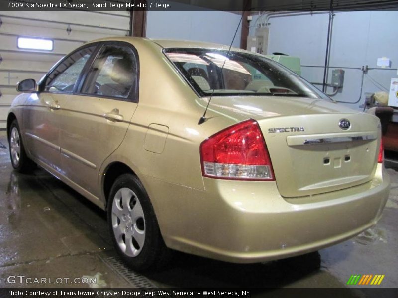 Sand Beige Metallic / Beige 2009 Kia Spectra EX Sedan