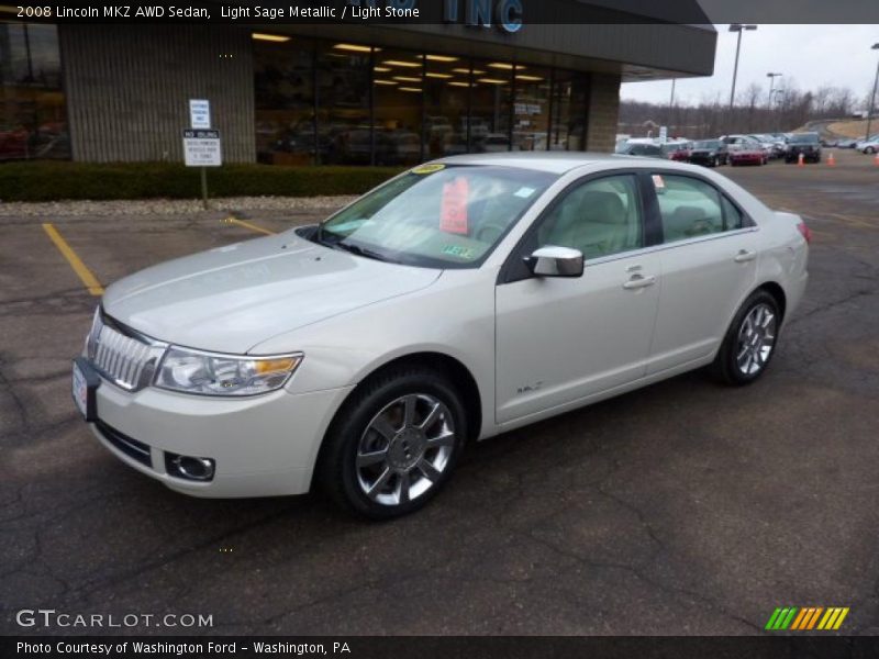 Light Sage Metallic / Light Stone 2008 Lincoln MKZ AWD Sedan