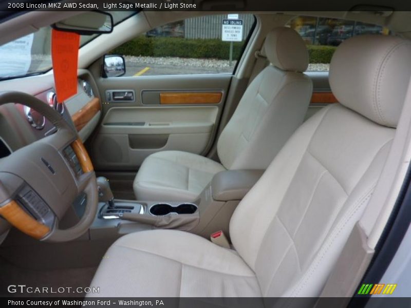Light Sage Metallic / Light Stone 2008 Lincoln MKZ AWD Sedan