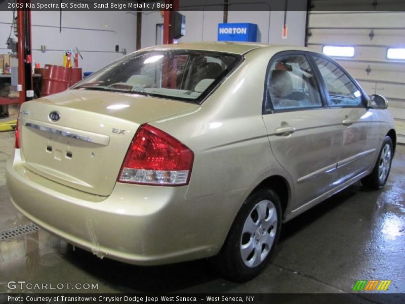 Sand Beige Metallic / Beige 2009 Kia Spectra EX Sedan