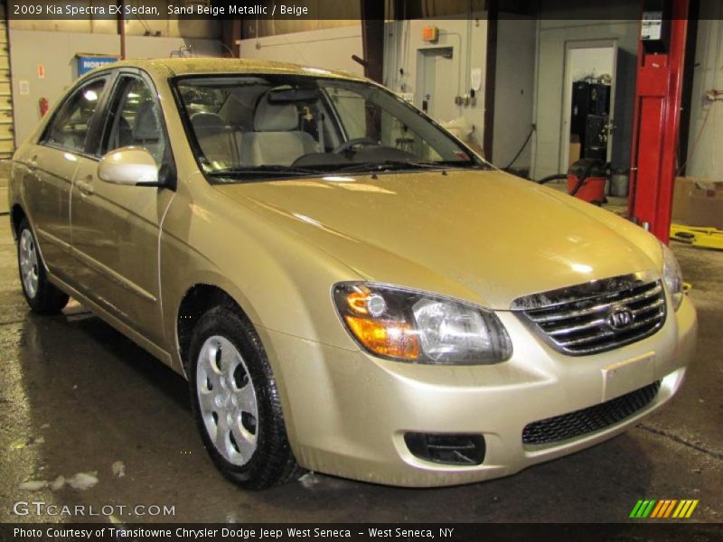 Sand Beige Metallic / Beige 2009 Kia Spectra EX Sedan