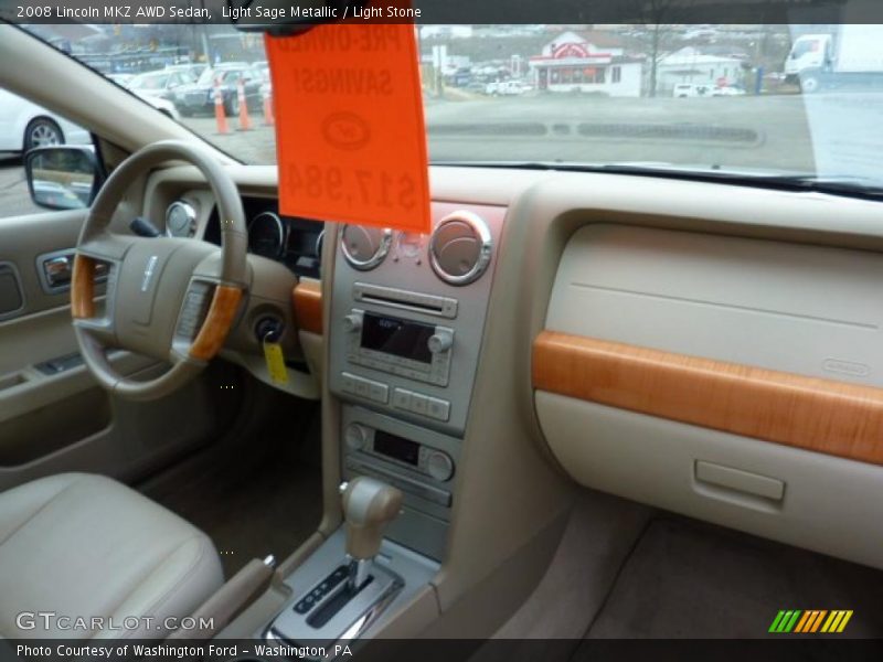 Light Sage Metallic / Light Stone 2008 Lincoln MKZ AWD Sedan