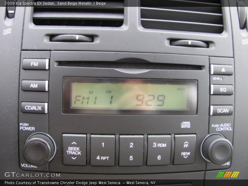 Sand Beige Metallic / Beige 2009 Kia Spectra EX Sedan