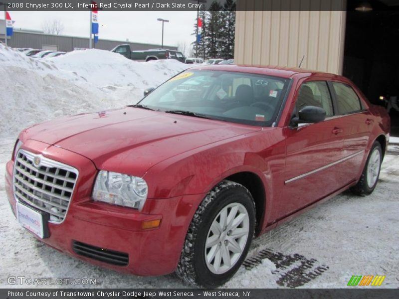 Inferno Red Crystal Pearl / Dark Slate Gray 2008 Chrysler 300 LX