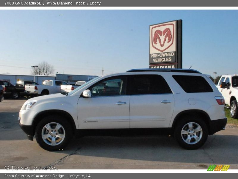 White Diamond Tricoat / Ebony 2008 GMC Acadia SLT
