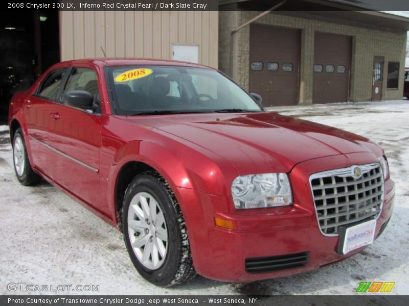 Inferno Red Crystal Pearl / Dark Slate Gray 2008 Chrysler 300 LX