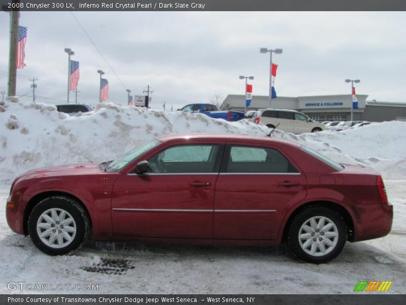 Inferno Red Crystal Pearl / Dark Slate Gray 2008 Chrysler 300 LX