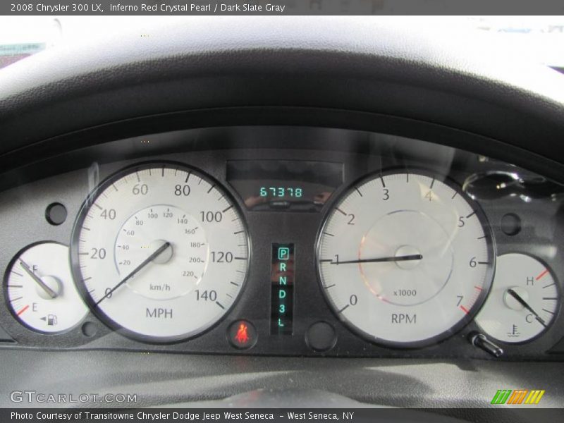 Inferno Red Crystal Pearl / Dark Slate Gray 2008 Chrysler 300 LX