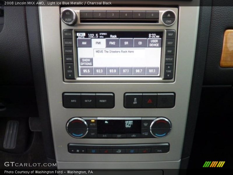 Light Ice Blue Metallic / Charcoal Black 2008 Lincoln MKX AWD