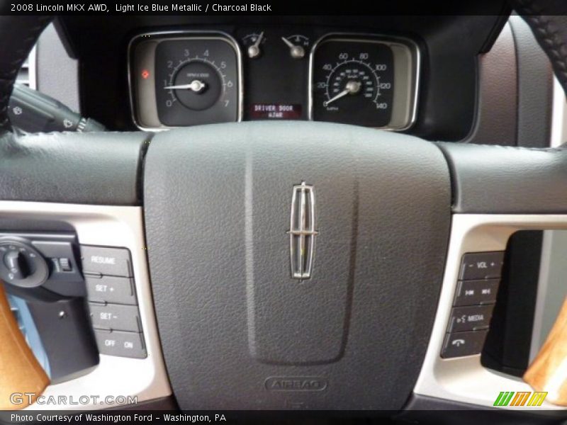 Light Ice Blue Metallic / Charcoal Black 2008 Lincoln MKX AWD