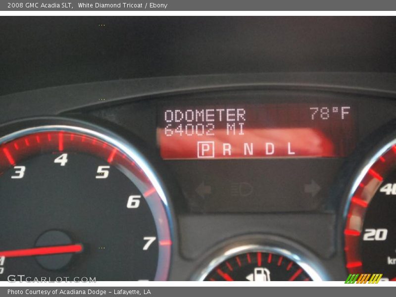 White Diamond Tricoat / Ebony 2008 GMC Acadia SLT