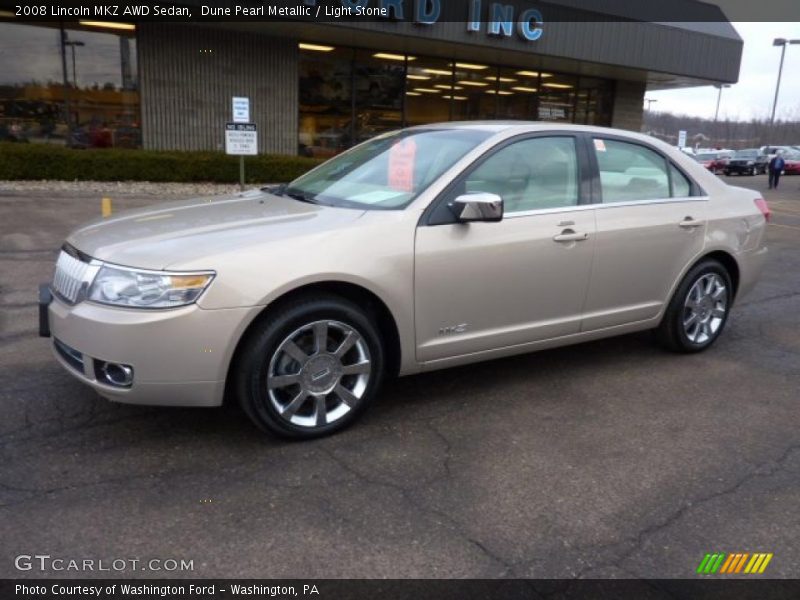 Dune Pearl Metallic / Light Stone 2008 Lincoln MKZ AWD Sedan