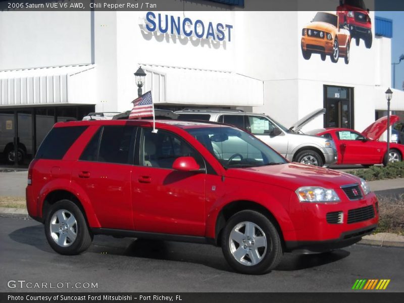 Chili Pepper Red / Tan 2006 Saturn VUE V6 AWD