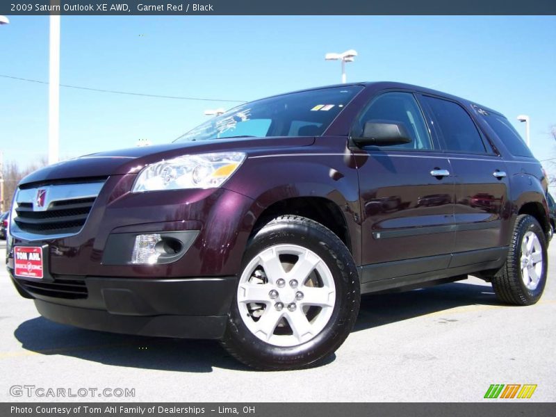 Garnet Red / Black 2009 Saturn Outlook XE AWD