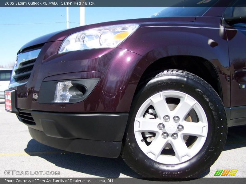 Garnet Red / Black 2009 Saturn Outlook XE AWD