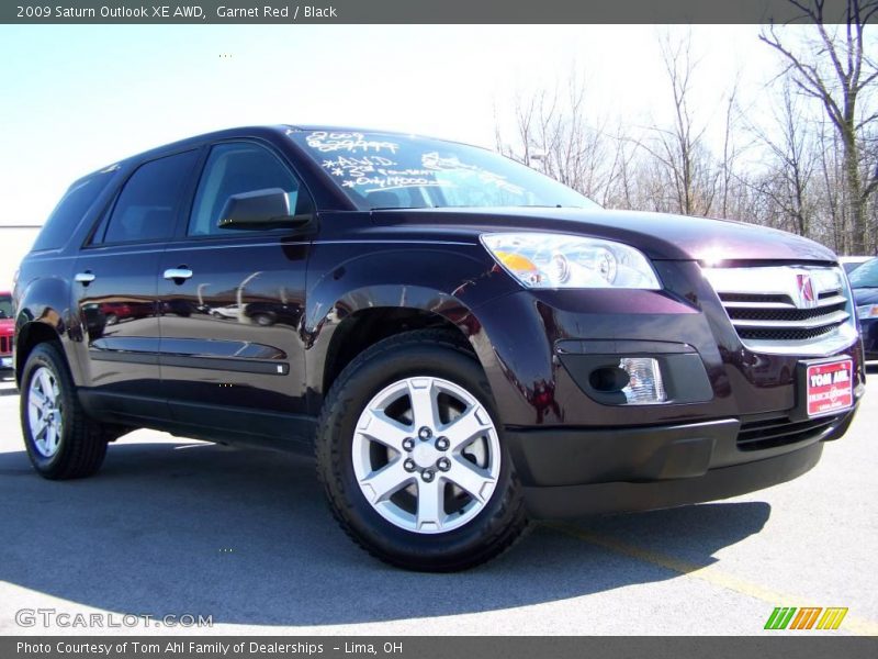 Garnet Red / Black 2009 Saturn Outlook XE AWD