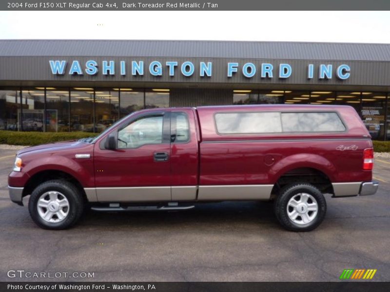Dark Toreador Red Metallic / Tan 2004 Ford F150 XLT Regular Cab 4x4
