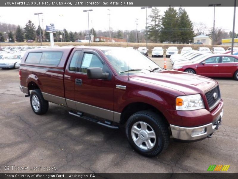 Dark Toreador Red Metallic / Tan 2004 Ford F150 XLT Regular Cab 4x4