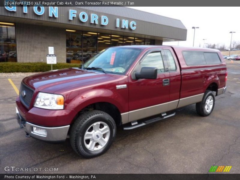 Dark Toreador Red Metallic / Tan 2004 Ford F150 XLT Regular Cab 4x4