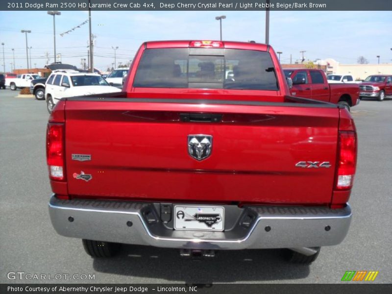 Deep Cherry Crystal Pearl / Light Pebble Beige/Bark Brown 2011 Dodge Ram 2500 HD Laramie Crew Cab 4x4