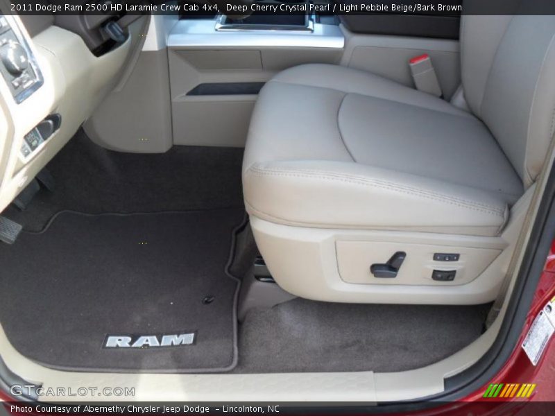 Deep Cherry Crystal Pearl / Light Pebble Beige/Bark Brown 2011 Dodge Ram 2500 HD Laramie Crew Cab 4x4