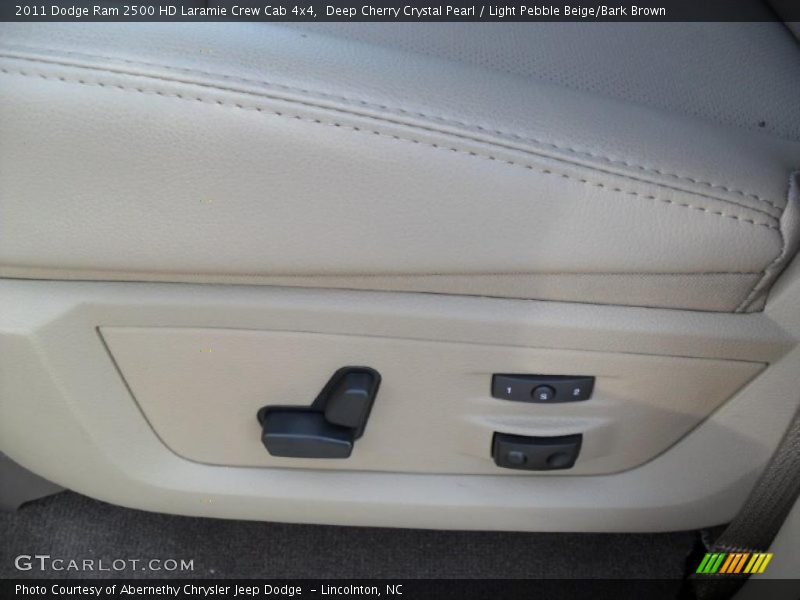 Deep Cherry Crystal Pearl / Light Pebble Beige/Bark Brown 2011 Dodge Ram 2500 HD Laramie Crew Cab 4x4