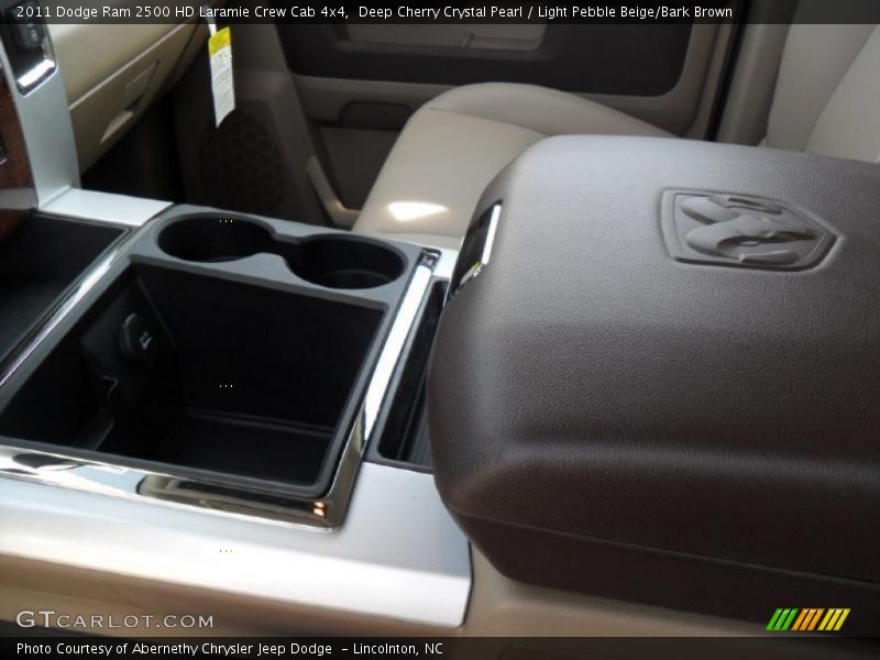 Deep Cherry Crystal Pearl / Light Pebble Beige/Bark Brown 2011 Dodge Ram 2500 HD Laramie Crew Cab 4x4