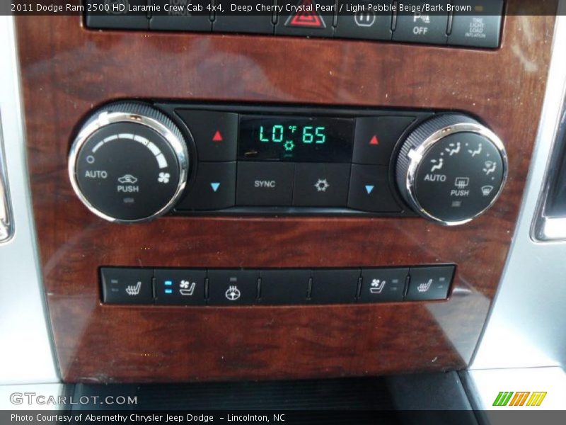 Deep Cherry Crystal Pearl / Light Pebble Beige/Bark Brown 2011 Dodge Ram 2500 HD Laramie Crew Cab 4x4