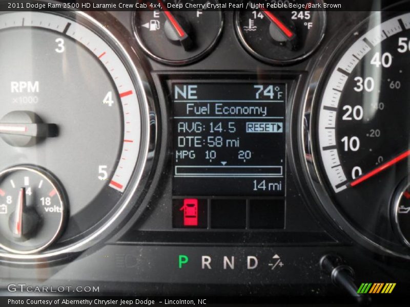 Deep Cherry Crystal Pearl / Light Pebble Beige/Bark Brown 2011 Dodge Ram 2500 HD Laramie Crew Cab 4x4