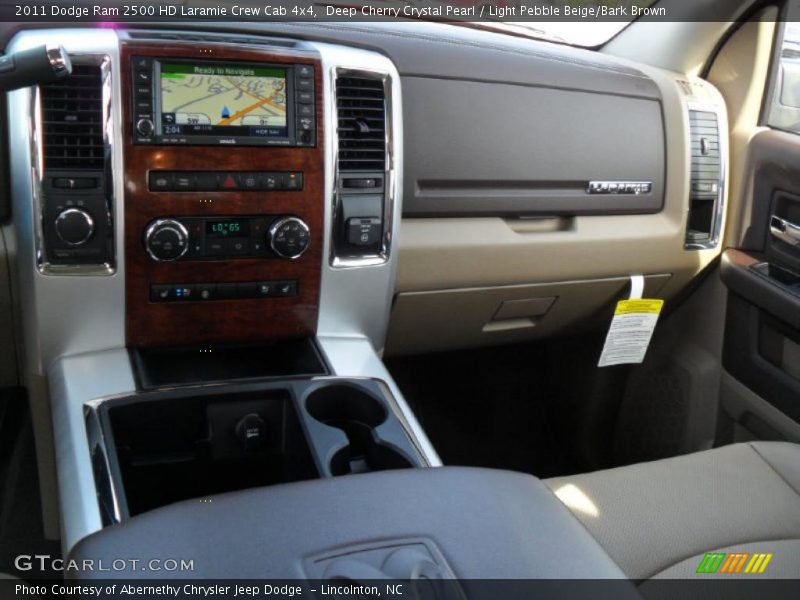 Deep Cherry Crystal Pearl / Light Pebble Beige/Bark Brown 2011 Dodge Ram 2500 HD Laramie Crew Cab 4x4