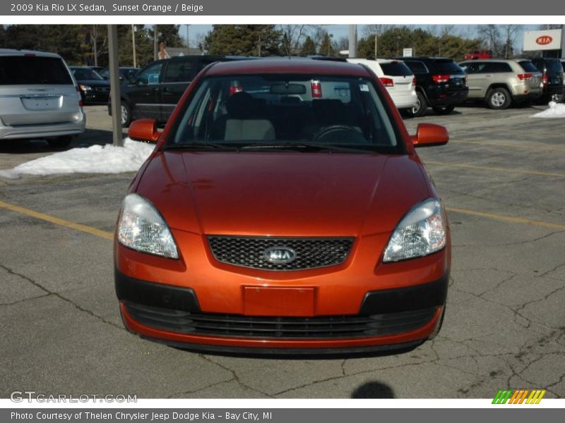 Sunset Orange / Beige 2009 Kia Rio LX Sedan