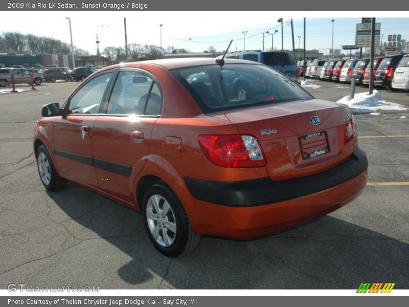 Sunset Orange / Beige 2009 Kia Rio LX Sedan