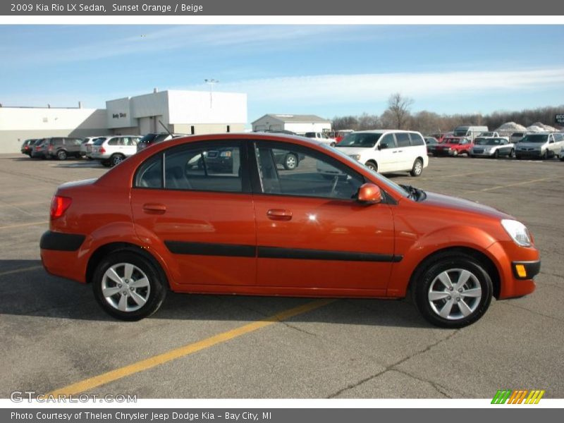Sunset Orange / Beige 2009 Kia Rio LX Sedan