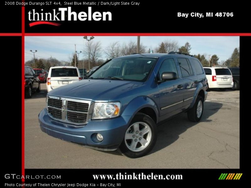 Steel Blue Metallic / Dark/Light Slate Gray 2008 Dodge Durango SLT 4x4