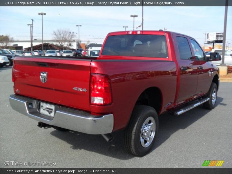 Deep Cherry Crystal Pearl / Light Pebble Beige/Bark Brown 2011 Dodge Ram 2500 HD ST Crew Cab 4x4