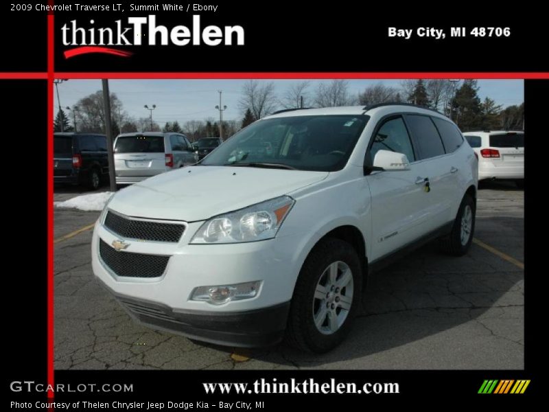 Summit White / Ebony 2009 Chevrolet Traverse LT