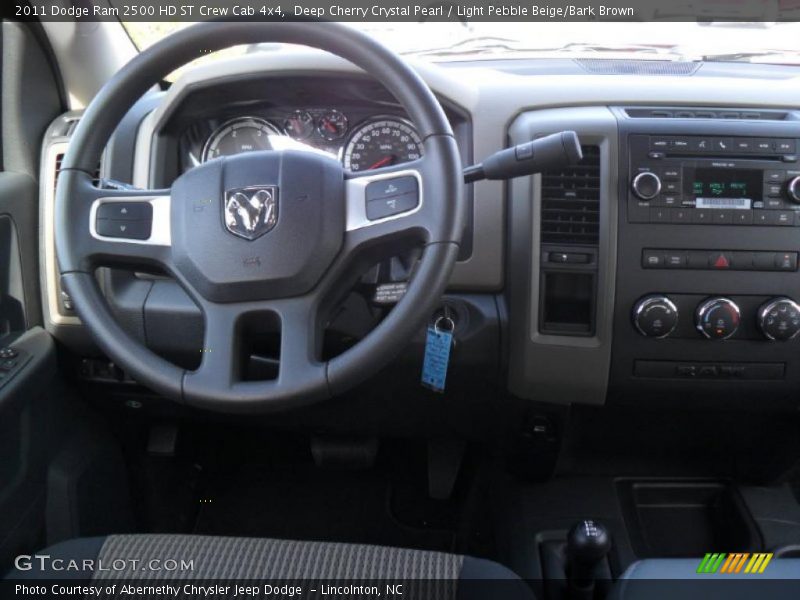 Deep Cherry Crystal Pearl / Light Pebble Beige/Bark Brown 2011 Dodge Ram 2500 HD ST Crew Cab 4x4