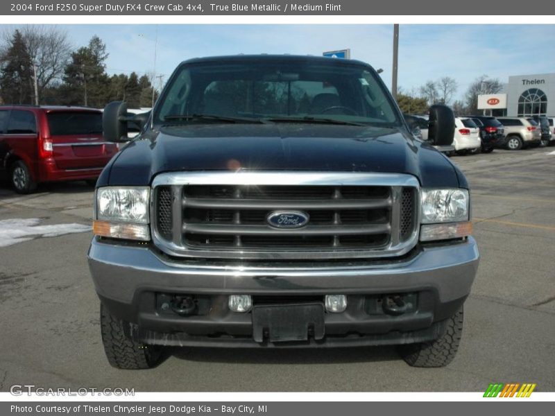 True Blue Metallic / Medium Flint 2004 Ford F250 Super Duty FX4 Crew Cab 4x4