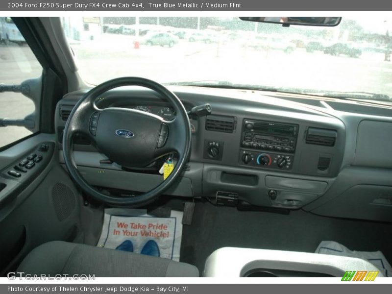 True Blue Metallic / Medium Flint 2004 Ford F250 Super Duty FX4 Crew Cab 4x4