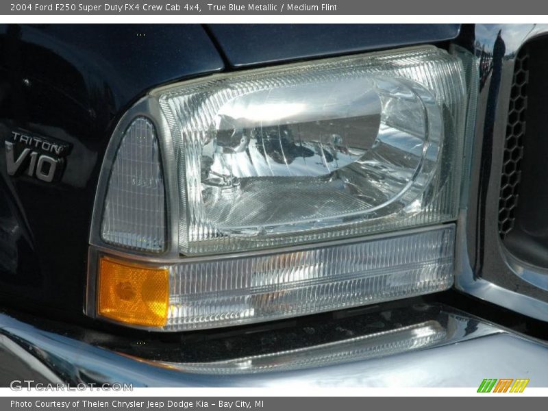True Blue Metallic / Medium Flint 2004 Ford F250 Super Duty FX4 Crew Cab 4x4