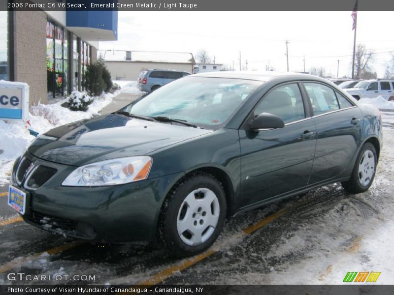 Emerald Green Metallic / Light Taupe 2006 Pontiac G6 V6 Sedan